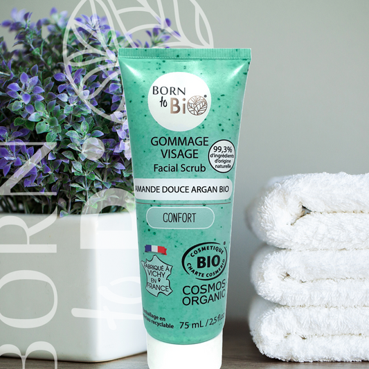 Sweet Almond Argan Facial Scrub - Certified organic-1